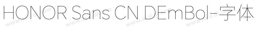 HONOR Sans CN DEmBol字体转换